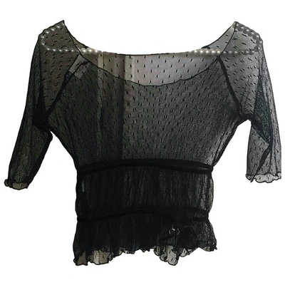 Pre-owned Blumarine Black Lace  Top
