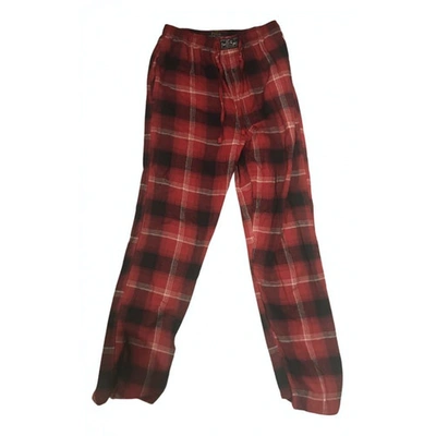 Pre-owned Polo Ralph Lauren Straight Pants In Red