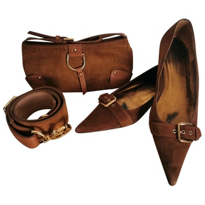 Pre-owned Dolce & Gabbana Leather Flats In Camel