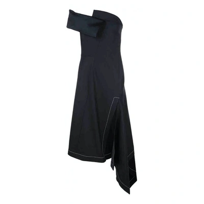 Pre-owned Monse Wool Mid-length Dress In Navy