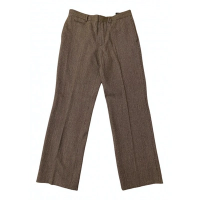 Pre-owned Fendi Brown Wool Trousers