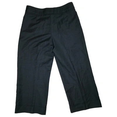 Pre-owned Wolford Wool Large Pants In Black