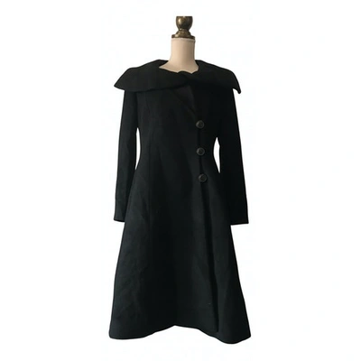 Pre-owned Armani Collezioni Cashmere Coat In Black