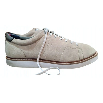 Pre-owned Tommy Hilfiger Beige Suede Trainers