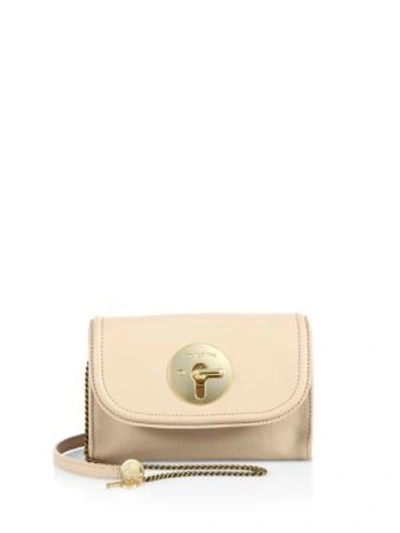 See By Chloé Lois Leather Mini Saddle Bag In Nude