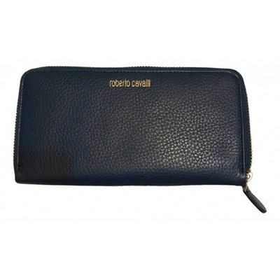 Pre-owned Roberto Cavalli Leather Wallet In Blue