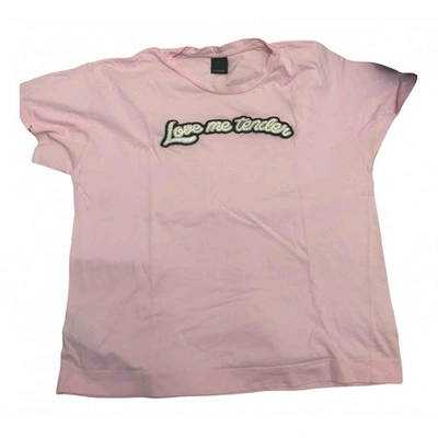 Pre-owned Pinko Pink Cotton Top