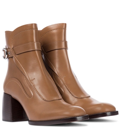 Chloé Women's Gaile High Heel Ankle Boots In Brown
