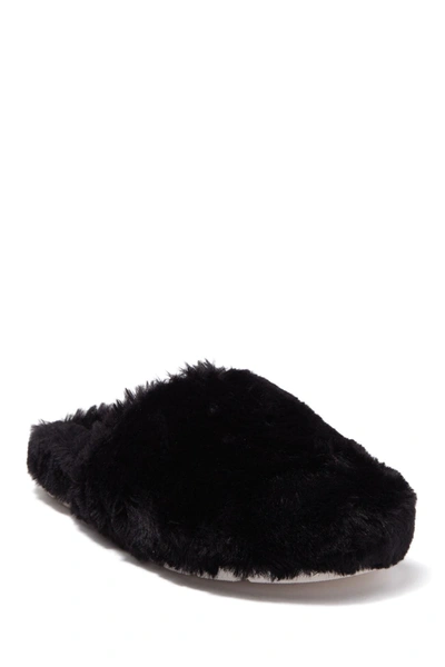 J/slides Sleepy Faux Fur Slide Sandal In Black