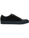 Lanvin Contrasted Toe Cap Sneakers In Blue