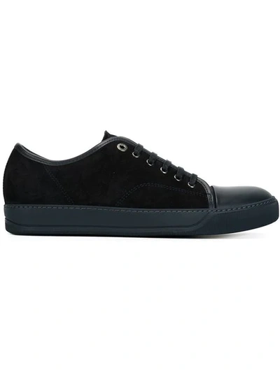Lanvin Contrasted Toe Cap Sneakers In Blue