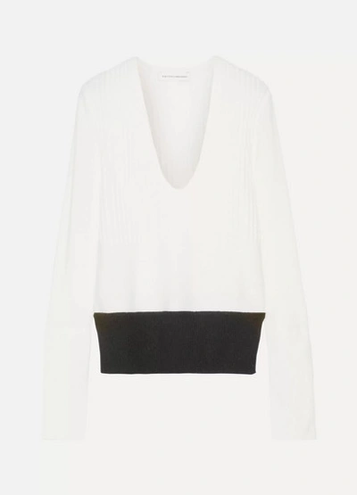 Narciso Rodriguez Ribbed Wool And Cashmere-blend Sweater