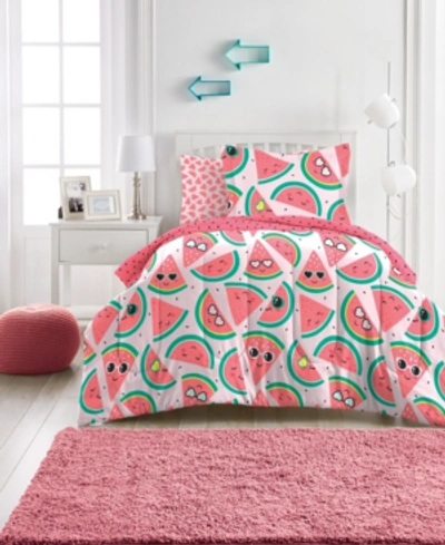Dream Factory Watermelon Jam Bed In A Bag, Twin Bedding In Pink