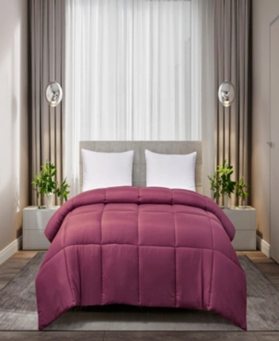 Royal Luxe Color Hypoallergenic Down Alternative Light Warmth Microfiber Comforter, Twin, Exclusively At Macy's In Burgundy