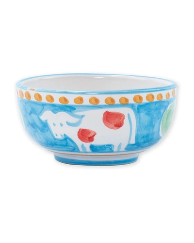 Vietri Campagna Mucca Cereal/soup Bowl In Blue