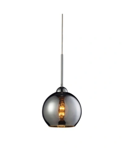 Elk Lighting Cassandra 1 Light Pendant In Polished Chrome And Chrome Glass