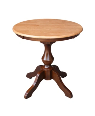 International Concepts 30" Round Top Pedestal Table- 28.9"h In Light Brown