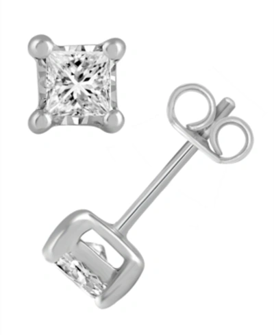 Macy's Diamond Stud Earrings (3/4 Ct. T.w.) In 14k White, Yellow Or Rose Gold In White Gold