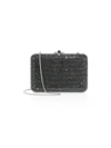 Judith Leiber Slim Slide Crystal Clutch In Anthracite