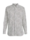 Saint Laurent Men's Print Button-down Shirt In Chalk Noir