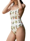 Agua By Agua Bendita Women's Cafe Frutas Embroidered One-piece Swimsuit