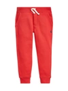 Ralph Lauren Kids' Little Boy's & Boy's Seasonal Fleece Joggers In Red