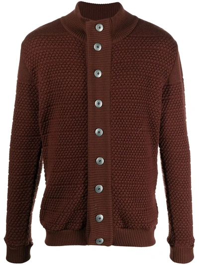 S.n.s Herning Heavy Knitted Cardigan In Red