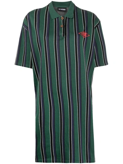 Han Kjobenhavn Stripe Polo Shirt Dress In Green