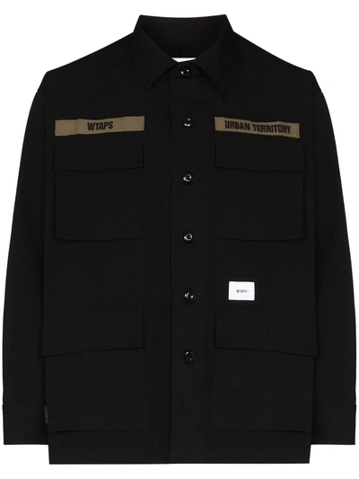 Wtaps Military-style Long-sleeve Shirt In Black