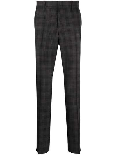 Tiger Of Sweden Checked Tailored Trousers In Grey