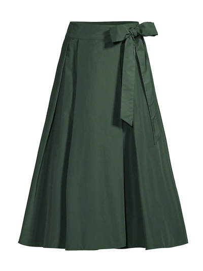 Max Mara Sacha Wrap-tie Skirt In Green