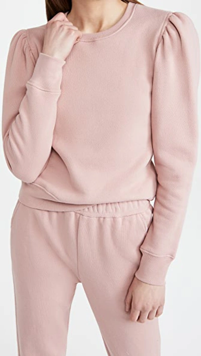 A.l.c Rayna Puff Sleeve Sweatshirt In Pink