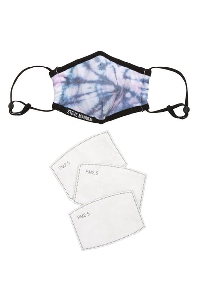 Steve Madden Jcombat Kids' Face Mask & Filter Set In Pstl Tie Dye