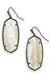 Kendra Scott Faceted Elle Drop Earrings In Gunmetal/ Grey Illusion