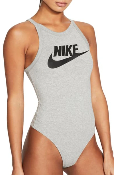 Nike Sportswear Essential Dri-fit Tank Bodysuit In Dark Grey
