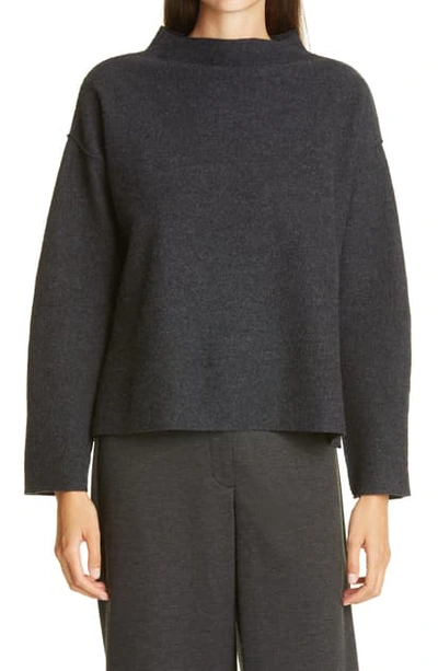 Eileen Fisher Boiled Wool Box Top In Clwtr