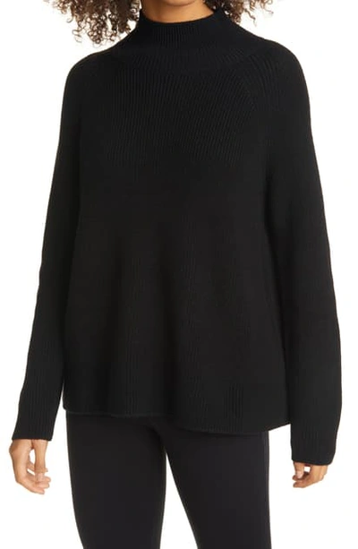 Eileen Fisher Raglan Sleeve Merino Wool Turtleneck Sweater In Clwtr