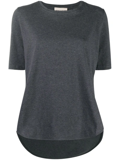 Semicouture Violette Logo T-shirt In Grey