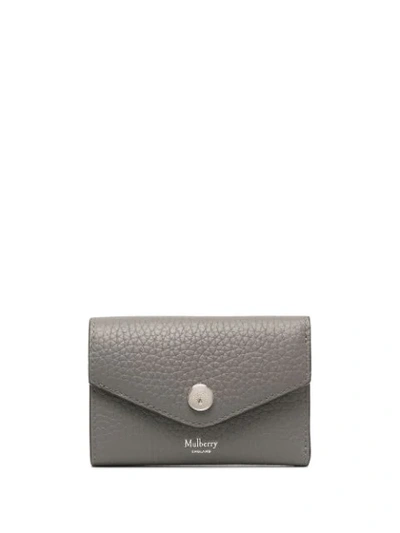 Mulberry Envelope-style Leather Wallet In Grey
