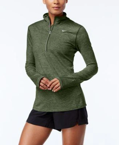 Nike Element Dri-fit Half-zip Running Top In Palm Green | ModeSens