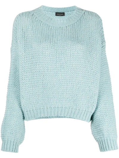 Roberto Collina Chunky-knit Wool-blend Jumper In Blue
