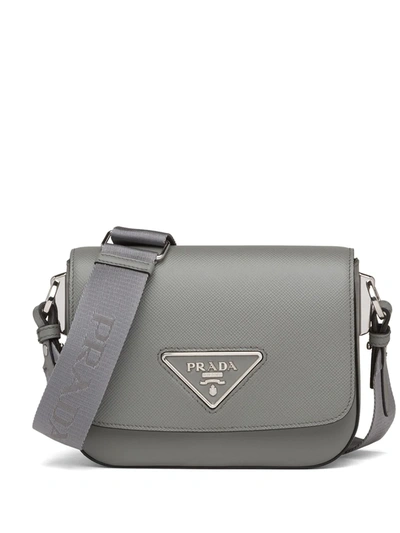 Prada Identity Crossbody Bag In Grey