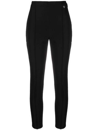 Twinset High-waist Cropped Trousers In Black