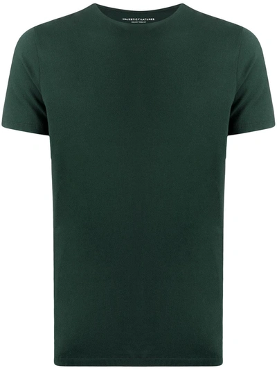 Majestic Crew Neck T-shirt In Green