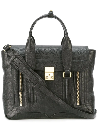 3.1 Phillip Lim Medium Pashli Satchel In Black/gold Hdwr