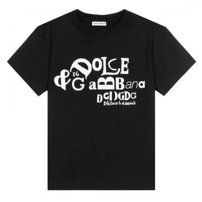 Dolce & Gabbana Kids' Dolce &amp; Gabbana Logo T-shirt In Black