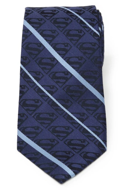 Cufflinks, Inc Superman Silk Tie In Blue