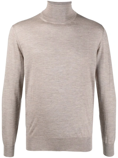 Cruciani Roll-neck Jumper In Brown