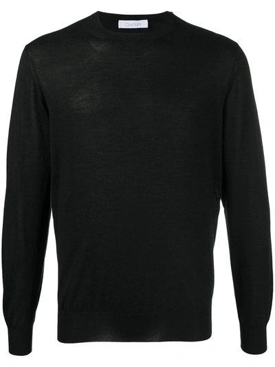 Cruciani Crew Neck Knit Jumper In Black