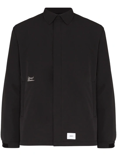 Wtaps Logo-patch High-neck Shirt Jacket In Black